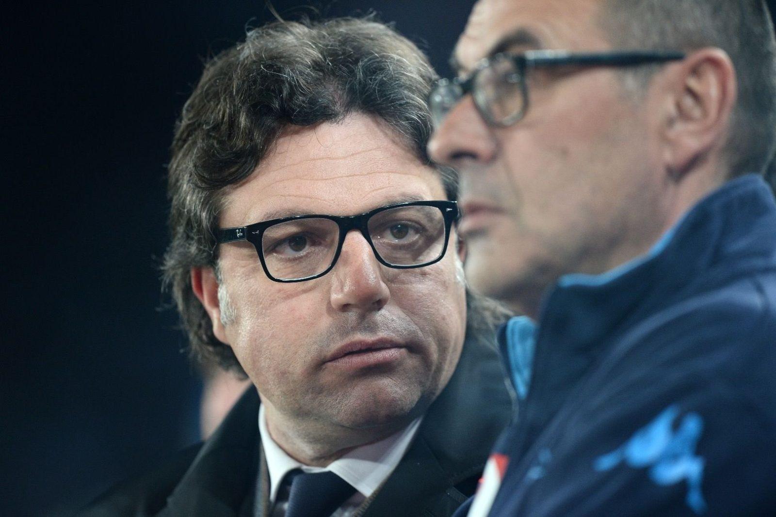 Lotito carica, Sarri avverte: “Giuntoli rimetterà a post la Juve”