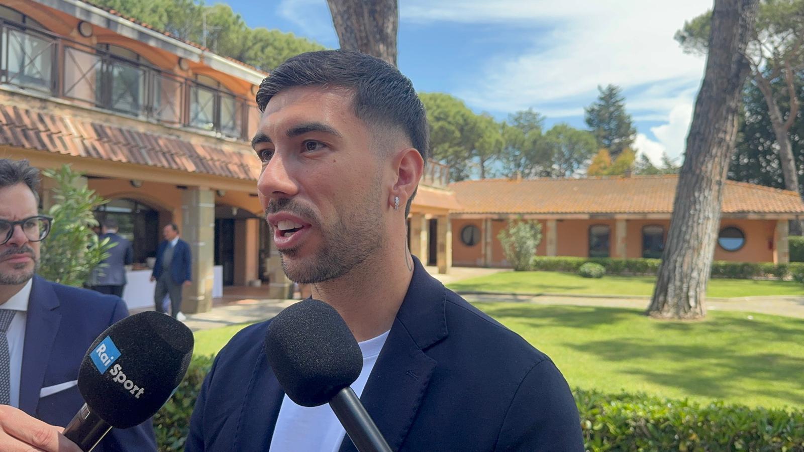 Formello, Mattia Zaccagni in zona mista