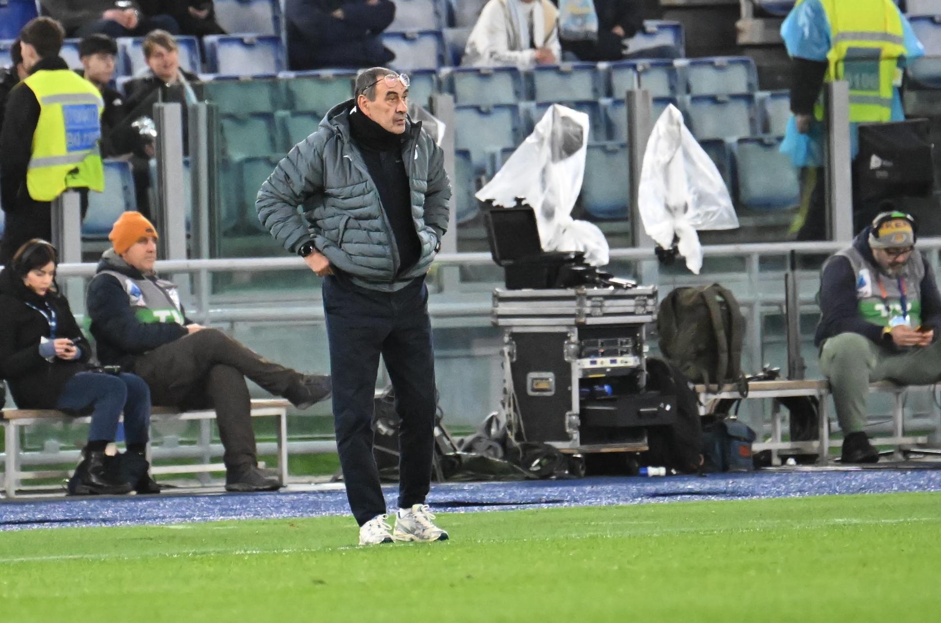 Lazio, Sarri: “Risultato bugiardo, mancato culo. I tifosi? Capisco, ma mancano. E su Maldini e Tavares…”
